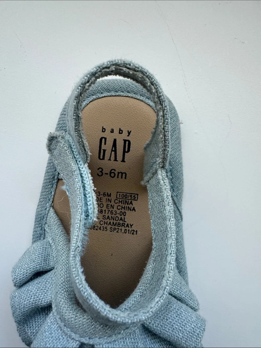 GAP Baby Blue Ruffle Strap Sandals